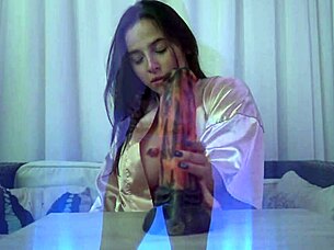 I dreampt about sexy nataly using a huge dildo on her big ass and tits