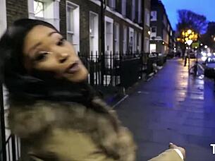 Is Hot Ebony Kiki Minaj Ready for Double Penetration with Two Hard Cocks?