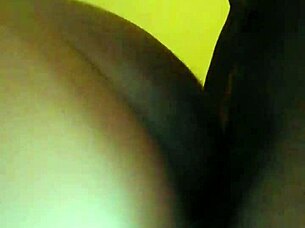 Naughty ebony lets stranger cum in her tight pussy