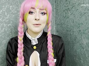 Joi, let kanroji mitsuri fuck your cock with her big breast and make you cum