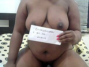 Verification video featuring ebony and indian participants in a hardcore session.