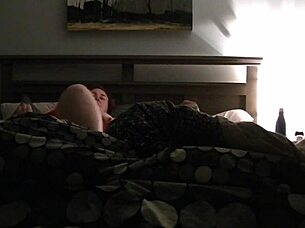 the chubby couple tries round three in their homemade video, with the bbw milf taking charge