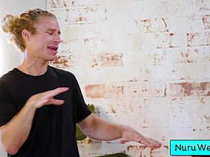 brunette masseuse michael vegas sophia burns wet nuru