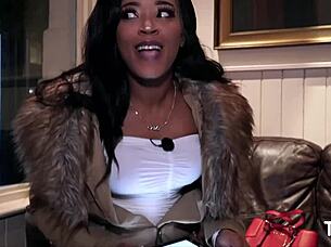 Is Hot Ebony Kiki Minaj Ready for Double Penetration with Two Hard Cocks?