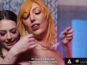 lauren phillips licks lily larimar's pussy in fantasy massage