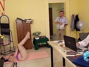 yoga time in the office with regina noir scene 6