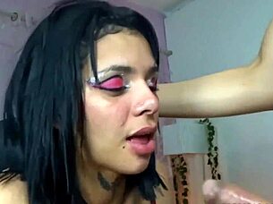 Helena Enjoys Deepthroat Blowjob And Sex With Two Friends' Big Cocks