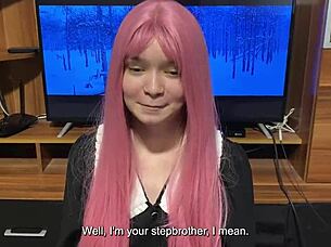 Step Sister Tried New Uniform and Showed Her Blowjob Skills to Me