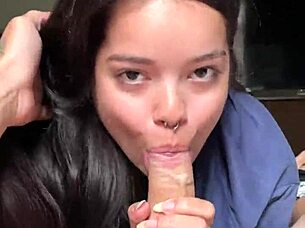 intensely sucking ragnar blanc's cock in deepthroat handjob