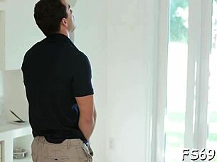 the wench rides her dick in a rough contest for orgasm