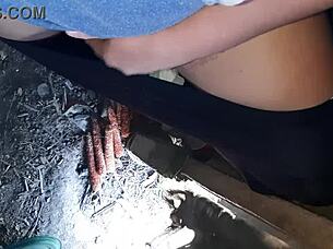 during lunch break village girl masturbates her hairy pussy - girls fly orgasm