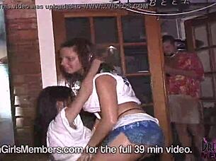 All Natural College Girls Rip Their Shirts Off To Win Cash