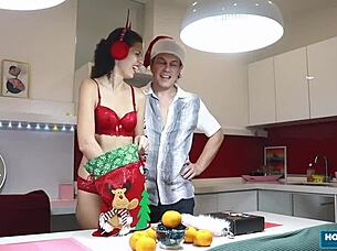 julia vearth asks alex for quickie cumshot in uniform