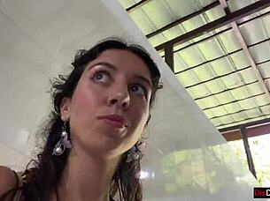 cum on face in public locker room and cumwalk at waterfall?