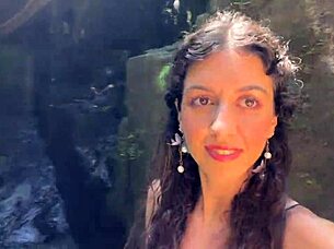 cum on face in public locker room and cumwalk at waterfall?