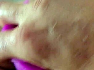 Fella stuck a whole rainbow dildo into tight anal hole