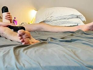 Long Masturbation With Vibrating Blowjob Toy And Prostate Vibration