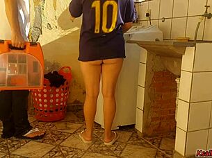 Married Housewife Pays Technician With Her Pussy