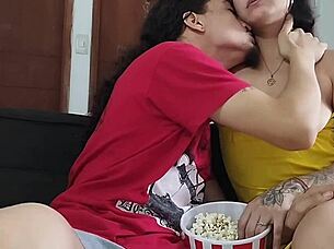 movie night turns into stepbrother fucking my tight pussy