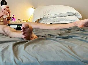 Long Masturbation With Vibrating Blowjob Toy And Prostate Vibration