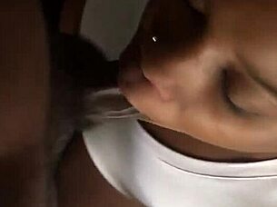 Sucking That Big Black Cock With Slutty Intensity