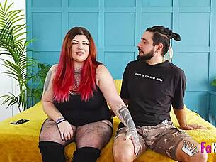 Today, Hot Bbw Redhead Leia Introduces Her Boyfriend To Us. Then She Bangs Him.