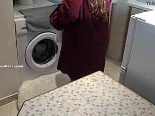 The Stupid Maid Gets Stuck In The Washing Machine