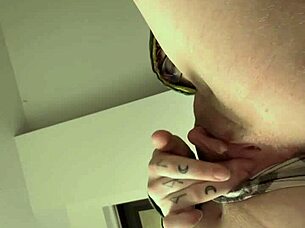 morning jerk off on my pussy while crossdressing in the early light