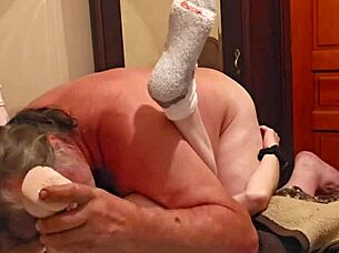 i stretched my ass and pussy with big dildo