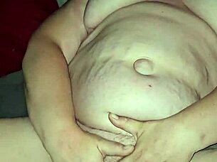 She stimulates herself until she reaches a strong climax