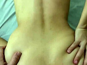 I couldn't last 10 minutes before cumming on my young stepmother's belly in lingerie