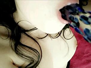 young student makes love with her glass dildo triss-witch