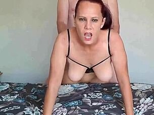 cheating wife video calls husband while neighbour fucks her and cums on face