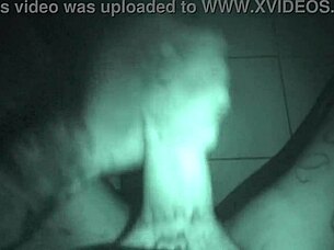 Late night stroke session with tattooed babe