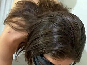 I couldn't last 10 minutes before cumming on my young stepmother's belly in lingerie