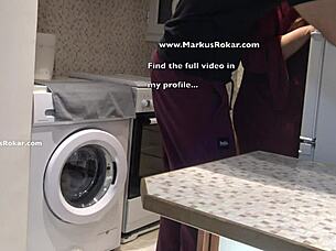 The Stupid Maid Gets Stuck In The Washing Machine