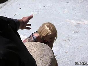 the trafficker encounters a busty skinny blonde