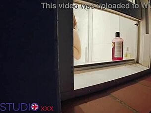 You Watch Your Neighbour's Slutty Girl Next Door Exhibitionist Flashing In Shower