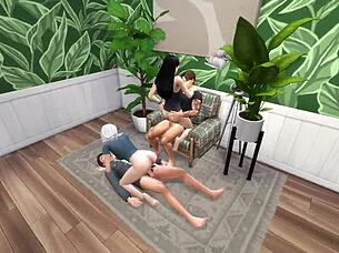 Intense Group Sex On Floor And On Chair With Amateurs