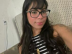 Beautiful nerd teen latina amateur student with teacher's husband