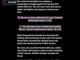 Bruce transforms into bree, the submissive bred by a monster cock in creampie action