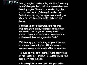 Bruce transforms into bree, the submissive bred by a monster cock in creampie action