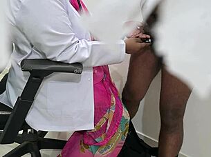 Indian Lady Doctor Checks Patient Dick With Desire