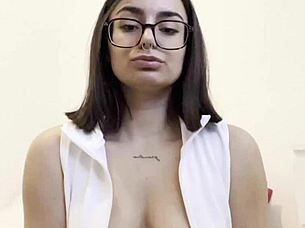 Teasing stepsister in tit showdown 😏 homemade fun