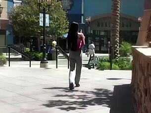 fucking the asshole of slutty asian girl in heels and lingerie