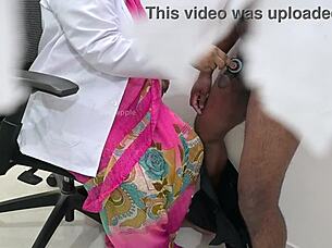 Indian Lady Doctor Checks Patient Dick With Desire