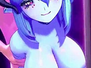 Animation 2 blue-eyed chick, hot and horny in 2nd part