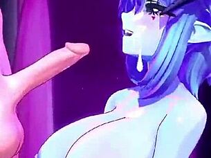 Animation 2 blue-eyed chick, hot and horny in 2nd part