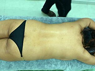 Big Ass Latina Receives Massage From Desi Black Boy