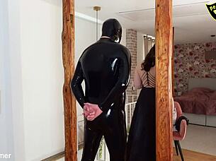 mistress kicks slave's balls for fun